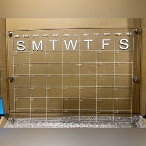 Transparent magnetized white board calander